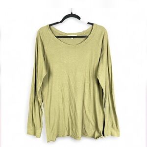 Nili Lotan L Green Long Sleeve 100% Cotton Shirt Lightweight Minimalist Normcore